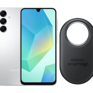 SAMSUNG Galaxy A16 (128 GB, Silver) & SmartTag2 Bundle