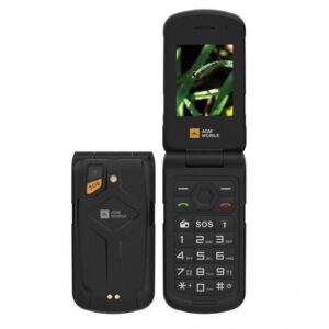AGM M10 4G Basic Flip Mobile Phone - 128 MB, Black