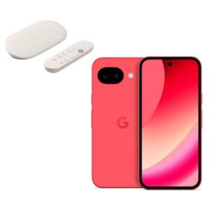 GOOGLE Pixel 10a (128 GB, Berry) & TV Streamer 4K Bundle
