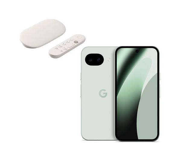GOOGLE Pixel 10a (128 GB, Fog) & TV Streamer 4K Bundle