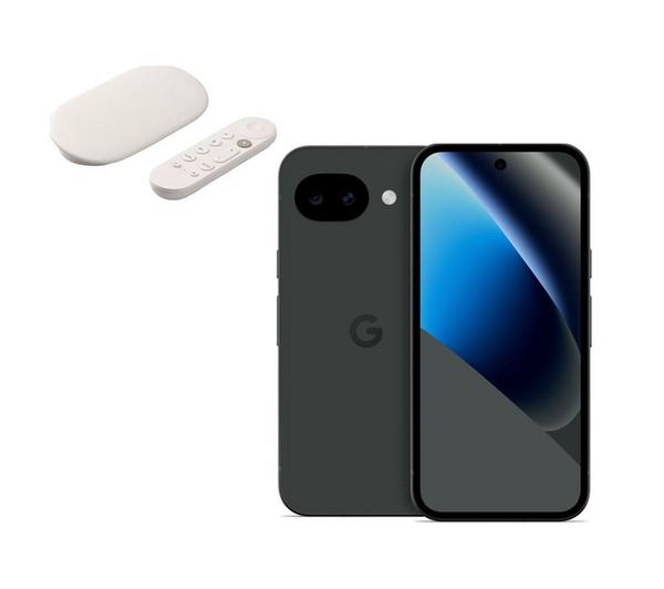 GOOGLE Pixel 10a (256 GB, Obsidian) & TV Streamer 4K Bundle