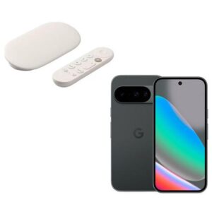 GOOGLE Pixel 10 (128 GB, Obsidian) & TV Streamer 4K Bundle
