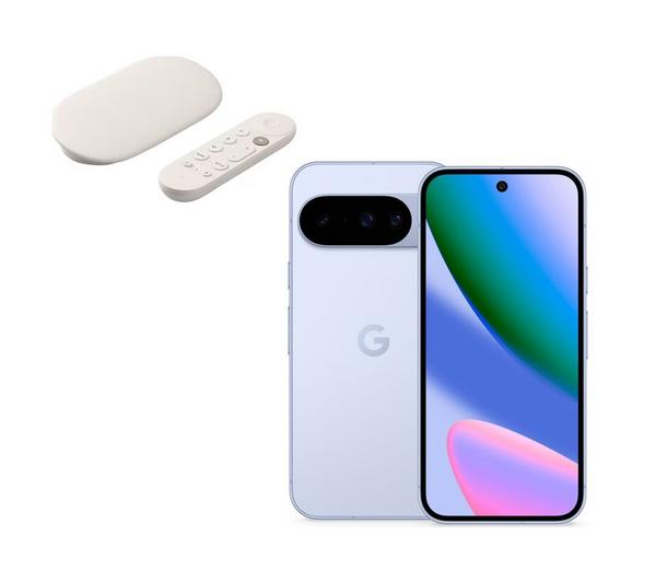 GOOGLE Pixel 10 (128 GB, Frost) & TV Streamer 4K Bundle