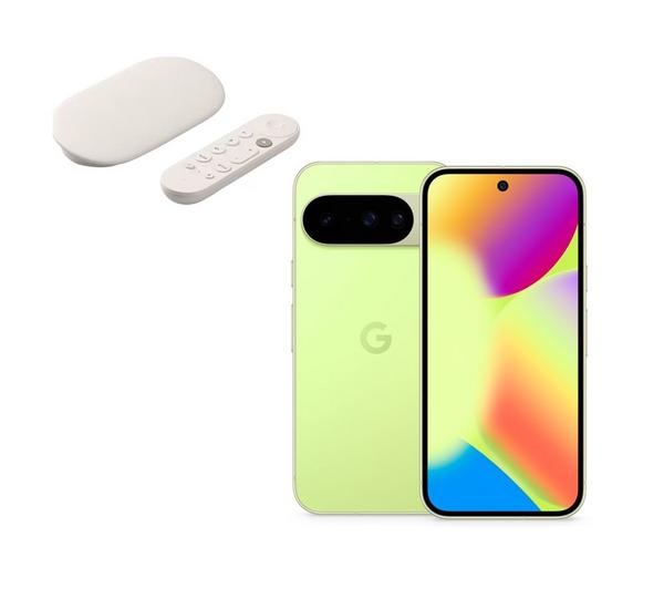 GOOGLE Pixel 10 (128 GB, Lemongrass) & TV Streamer 4K Bundle