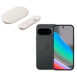GOOGLE Pixel 10 (256 GB, Obsidian) & TV Streamer 4K Bundle