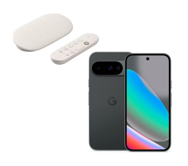 GOOGLE Pixel 10 (256 GB, Obsidian) & TV Streamer 4K Bundle