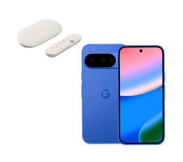 GOOGLE Pixel 10 (256 GB, Indigo) & TV Streamer 4K Bundle